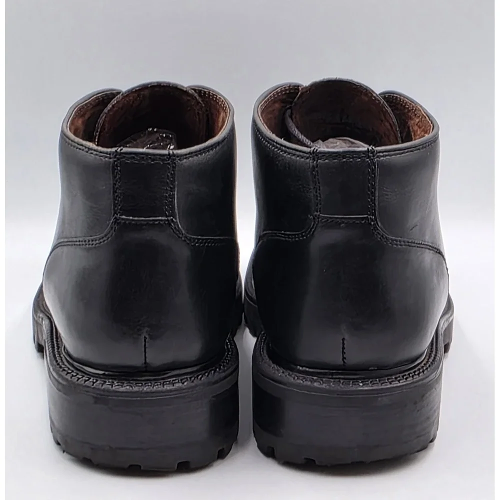 Kenneth Cole Vintage Black Leather Lace Up Ankle Boots‎ Mens 11.5 D